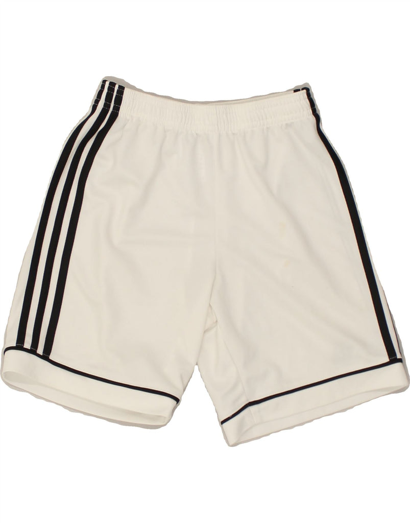 ADIDAS Boys Sport Shorts 11-12 Years White Polyester | Vintage Adidas | Thrift | Second-Hand Adidas | Used Clothing | Messina Hembry 