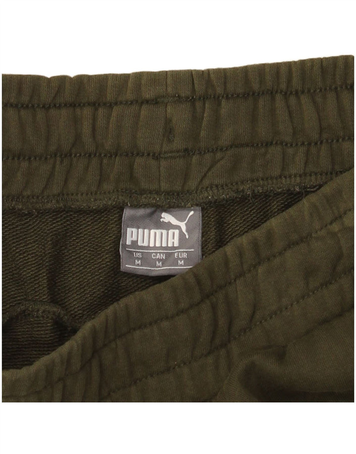 Puma Mens Graphic Tracksuit Trousers Joggers Medium Khaki Sports