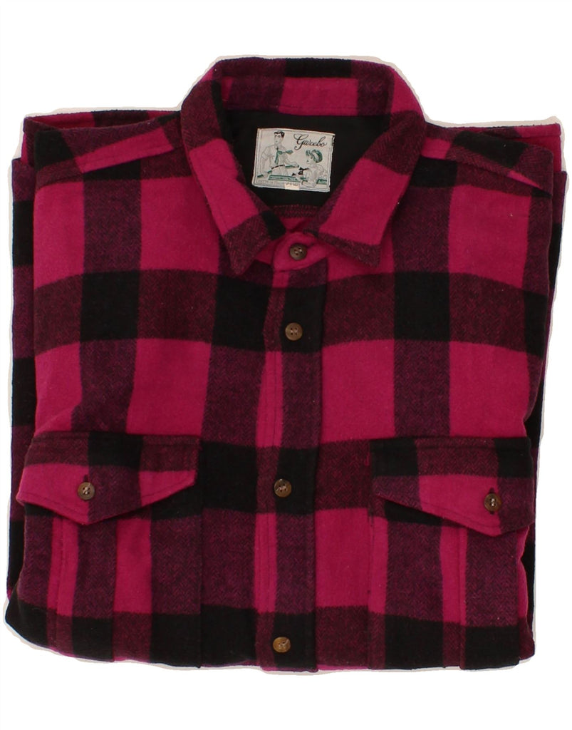 VINTAGE Mens Flannel Shirt XL Pink Check Vintage Vintage and Second-Hand Vintage from Messina Hembry 