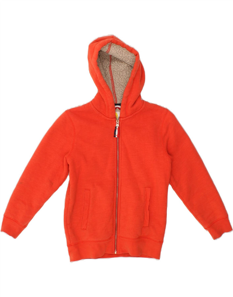 BODEN Girls Zip Hoodie Sweater 7-8 Years Red Cotton Vintage Boden and Second-Hand Boden from Messina Hembry 