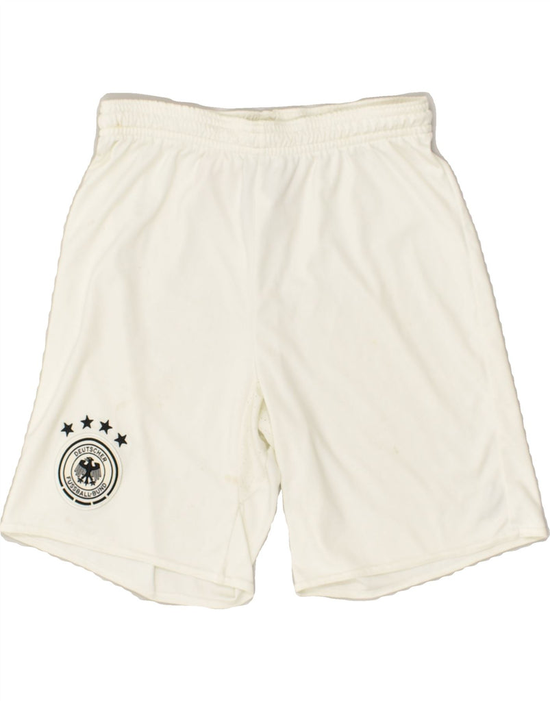 ADIDAS Boys Deutscher Fussball Bund Sport Shorts 11-12 Years White | Vintage Adidas | Thrift | Second-Hand Adidas | Used Clothing | Messina Hembry 