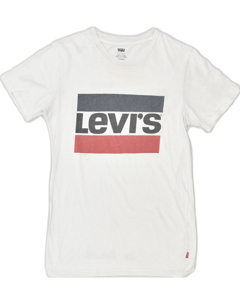 LEVI'S Mens Graphic T-Shirt Top XS Off White | Vintage | Thrift | Second-Hand | Used Clothing | Messina Hembry 