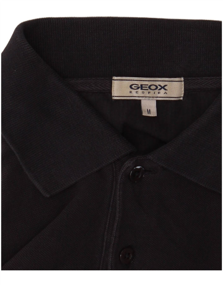 GEOX Mens Respira Long Sleeve Polo Shirt Medium Navy Blue