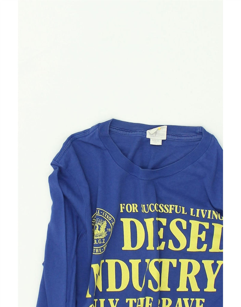 DIESEL Boys Graphic Top Long Sleeve 13-14 Years Blue Cotton | Vintage Diesel | Thrift | Second-Hand Diesel | Used Clothing | Messina Hembry 