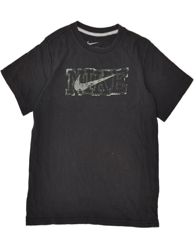 NIKE Boys Graphic T-Shirt Top 10-11 Years Medium Black Cotton | Vintage Nike | Thrift | Second-Hand Nike | Used Clothing | Messina Hembry 