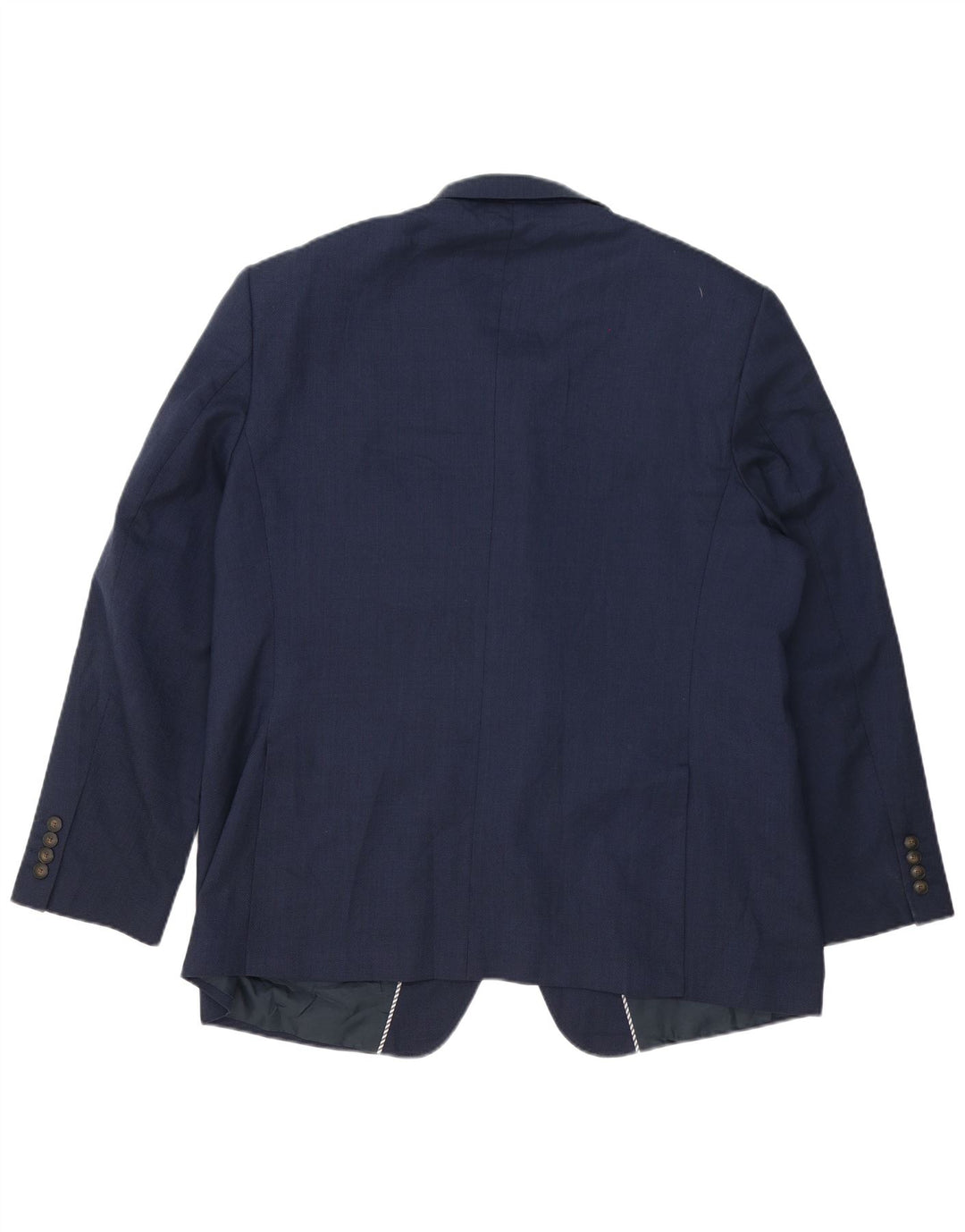 Marks & Spencer Mens 2 Button Blazer Jacket UK 46 XL Navy Blue Polyester