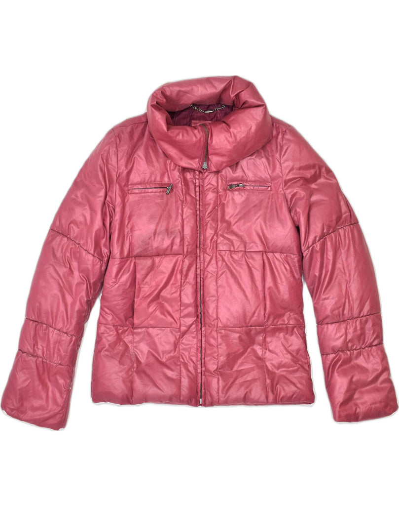 TRUSSARDI Womens Padded Jacket IT 44 Medium Pink Polyester | Vintage | Thrift | Second-Hand | Used Clothing | Messina Hembry 