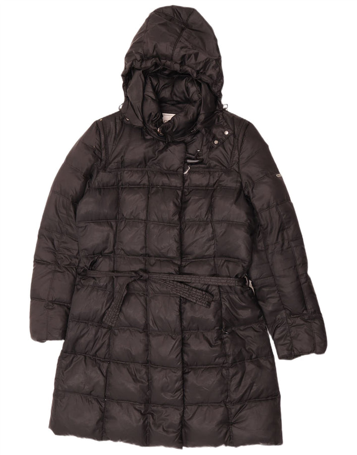 Geox Womens Respira Hooded Padded Coat UK 14 Large Black Polyester