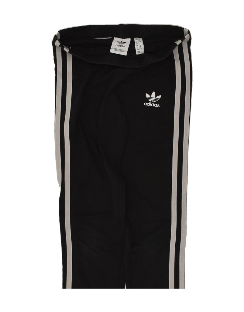 ADIDAS Girls Tracksuit Trousers 7-8 Years Black | Vintage Adidas | Thrift | Second-Hand Adidas | Used Clothing | Messina Hembry 