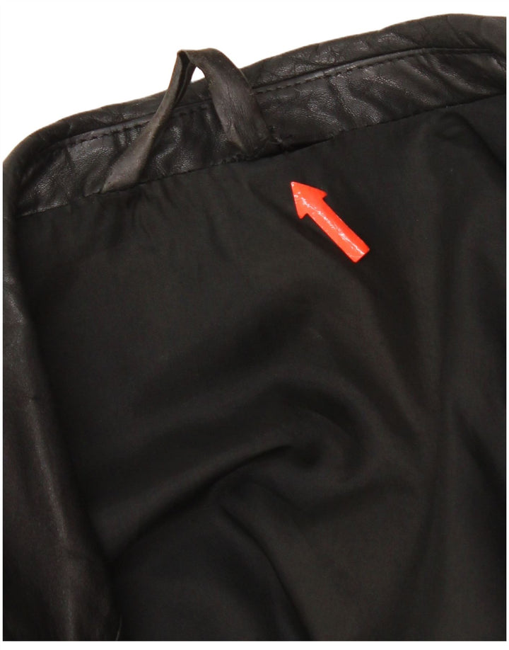 Vintage Mens Leather Jacket UK 38 Medium Black Leather