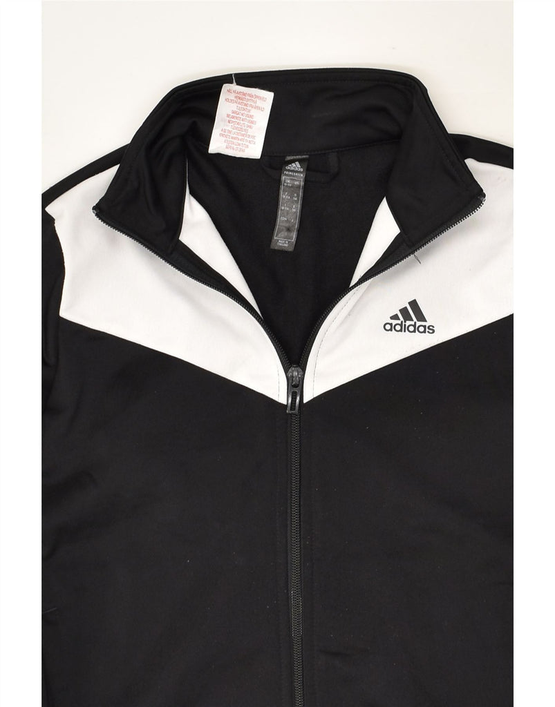 ADIDAS Boys Tracksuit Top Jacket 10-11 Years Black Polyester | Vintage Adidas | Thrift | Second-Hand Adidas | Used Clothing | Messina Hembry 