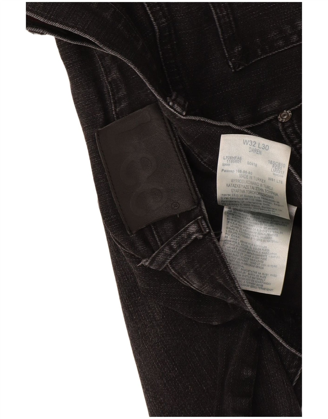 Lee Mens Daren Regular Straight Jeans W32 L30 Black Cotton