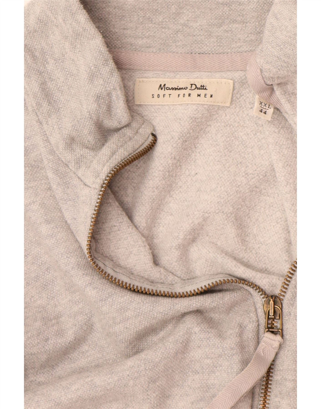 Massimo Dutti Mens Tracksuit Top Jacket 2XL Grey Flecked