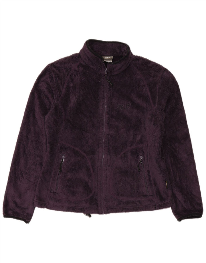 Jack Wolfskin Womens Fleece Jacket UK 16 Large Purple Polyester