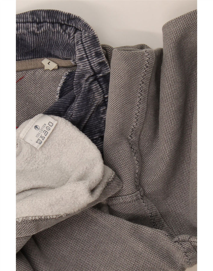 Fat Face Mens Zip Neck Sweatshirt Jumper Large Grey Cotton