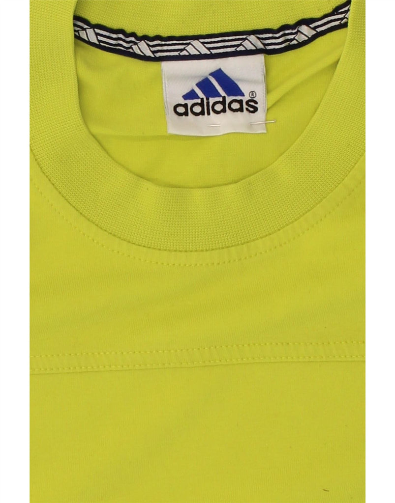 ADIDAS Mens T-Shirt Top Large Yellow Cotton Vintage Adidas and Second-Hand Adidas from Messina Hembry 