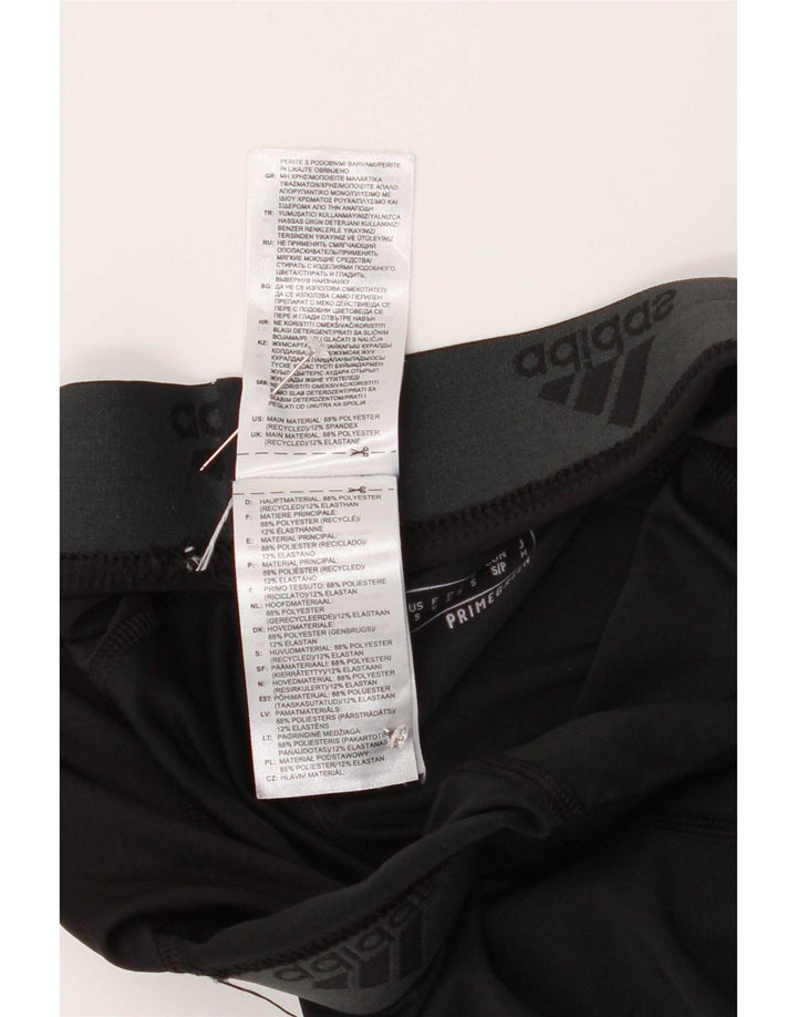 Adidas Womens Graphic Leggings UK 10 Small Black Polyester