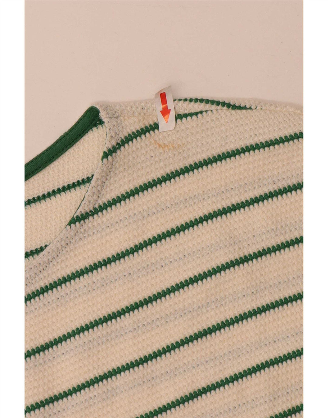 Phase Eight Womens Top 3/4 Sleeve UK 12 Medium White Striped Cotton