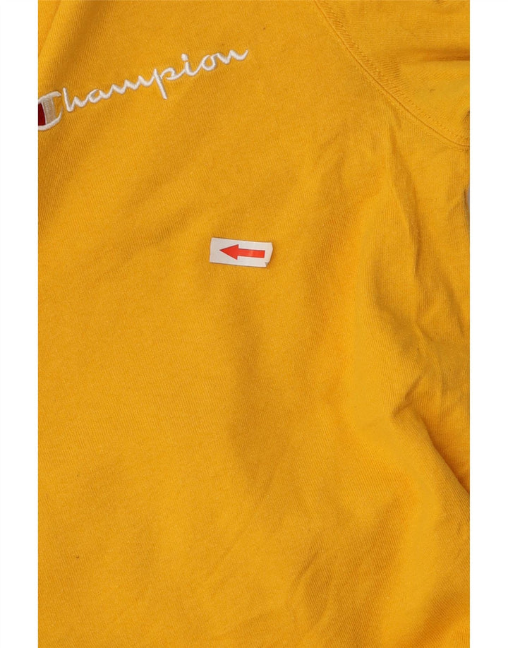 CHAMPION Mens Heritage T-Shirt Top Medium Yellow