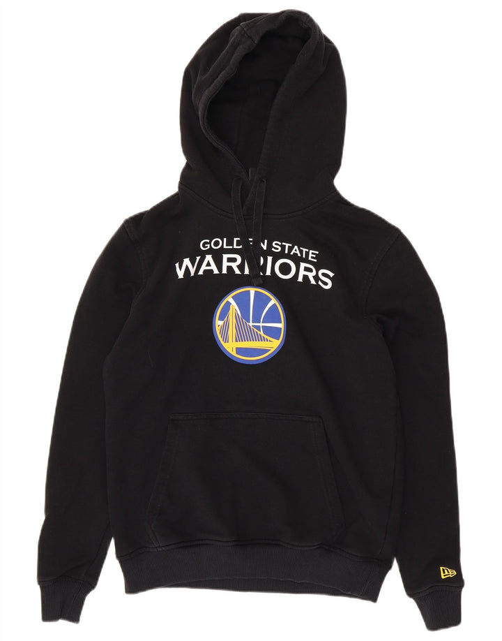 NEW ERA Mens Golden State Warriors Graphic Hoodie Jumper Small Black