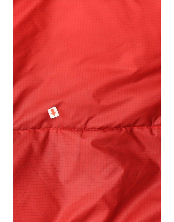 Dickies Mens Hooded Padded Jacket UK 38 Medium Red Colourblock Nylon