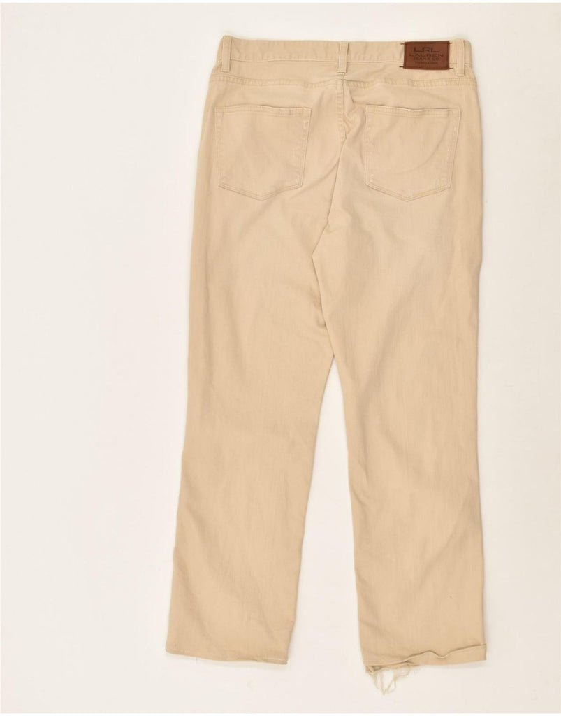 RALPH LAUREN Womens Straight Jeans US 10 Large W30 L27  Beige Cotton | Vintage Ralph Lauren | Thrift | Second-Hand Ralph Lauren | Used Clothing | Messina Hembry 