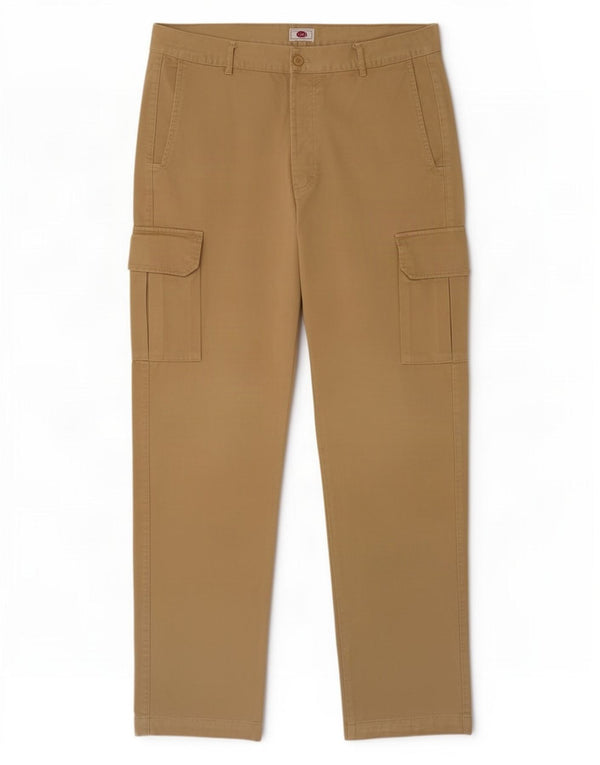 Vintage Mens Straight Cargo Trousers IT 54 2XL W36 L35 Khaki Cotton
