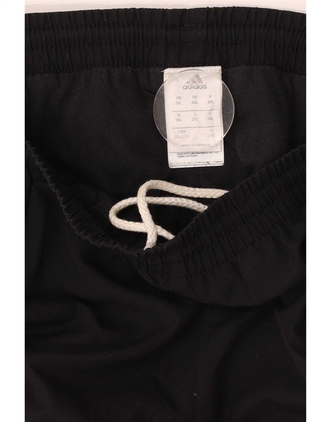 Adidas Mens Tracksuit Trousers Joggers 2XL Black Polyester