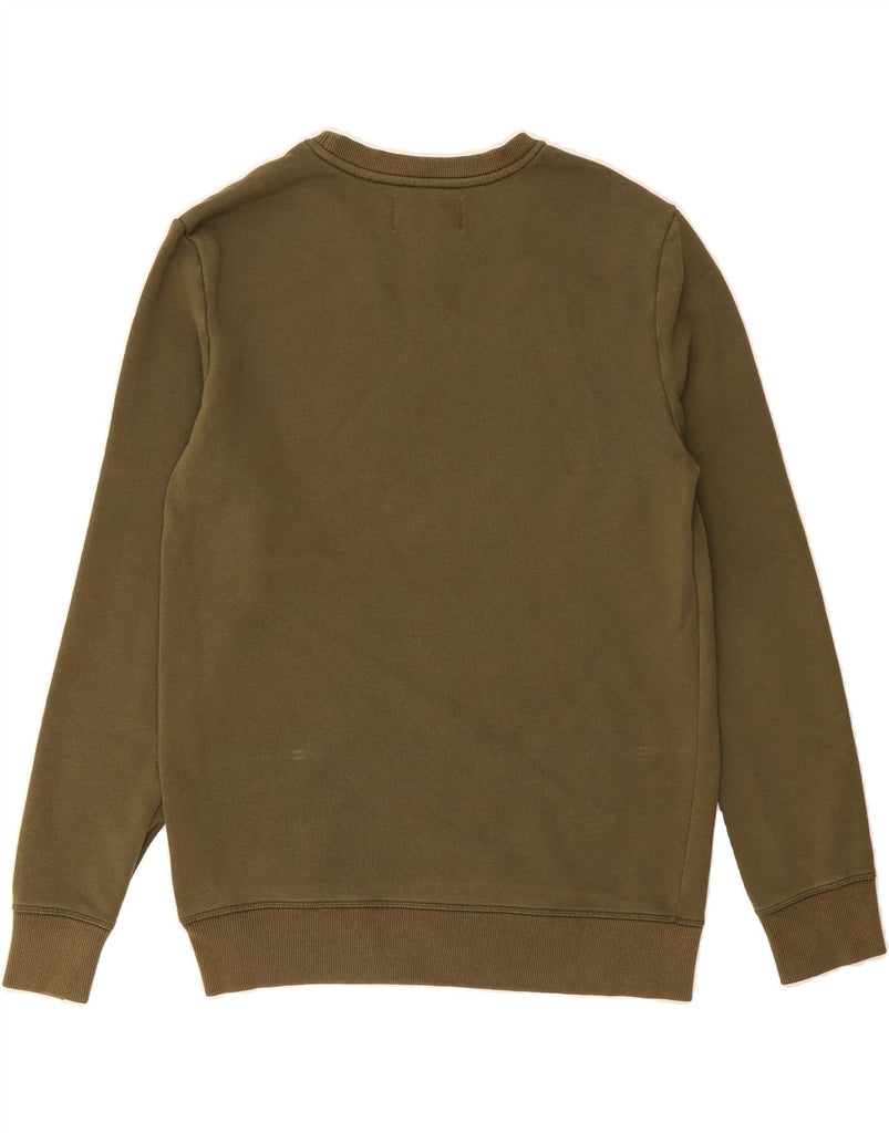 CALVIN KLEIN JEANS Mens Graphic Sweatshirt Jumper Large Khaki Cotton Vintage Calvin Klein Jeans and Second-Hand Calvin Klein Jeans from Messina Hembry 