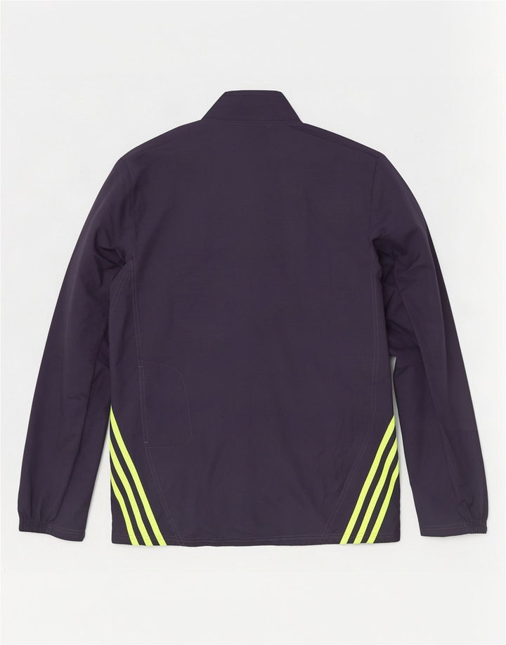 Adidas Mens Tracksuit Top Jacket Small Navy Blue Polyester