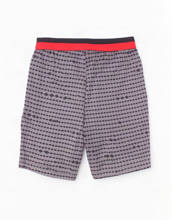 Adidas Boys Sport Shorts 13-14 Years Grey Geometric Polyester