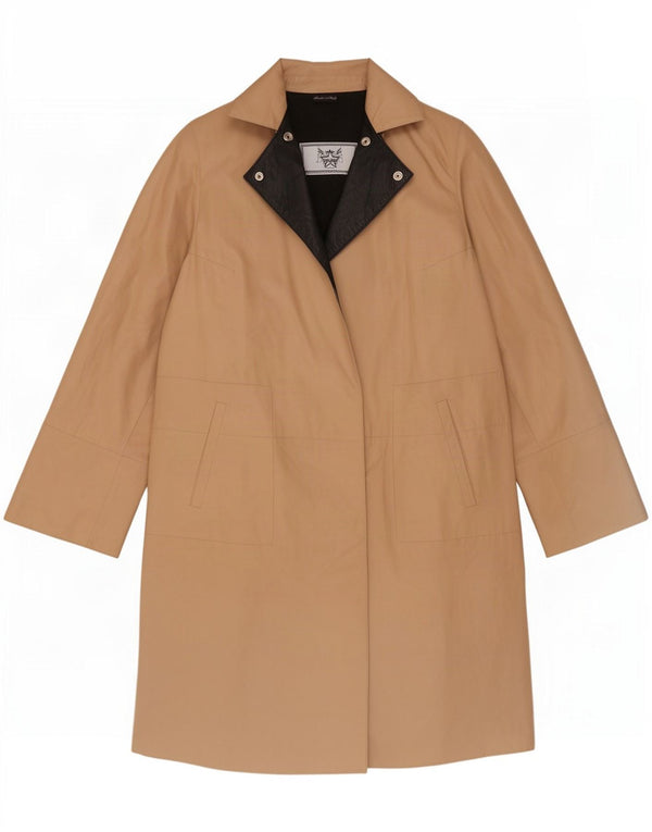 Immagini Womens Leather Coat IT 44 Medium Beige