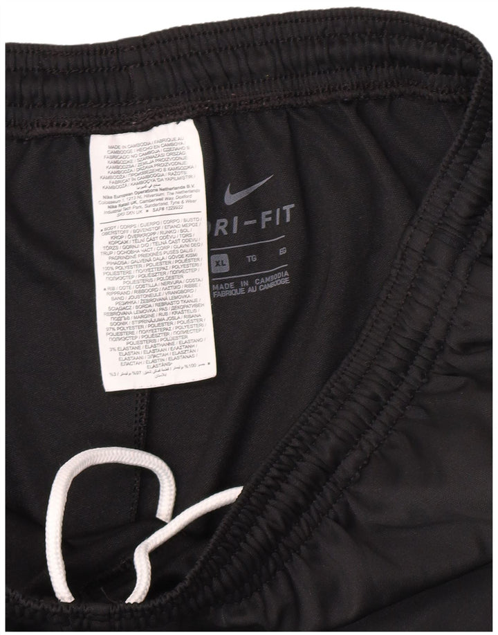 Nike Boys Dri Fit Tracksuit Trousers 13-14 Years XL Black Polyester