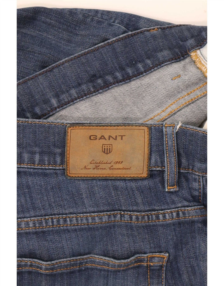 Gant Mens Regular Fit Straight Jeans W34 L30 Blue Cotton