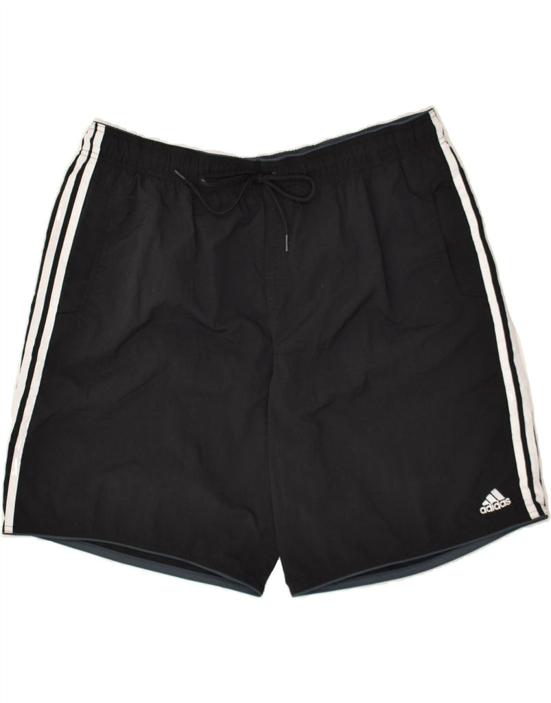 ADIDAS Mens Sport Shorts 2XL Black Polyester | Vintage Adidas | Thrift | Second-Hand Adidas | Used Clothing | Messina Hembry 