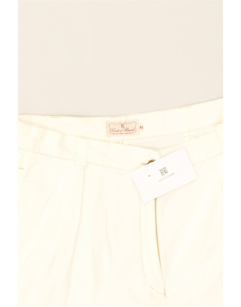 CONTE OF FLORENCE Womens High Waist Wide Leg Shorts IT 48 XL W31 White | Vintage Conte of Florence | Thrift | Second-Hand Conte of Florence | Used Clothing | Messina Hembry 