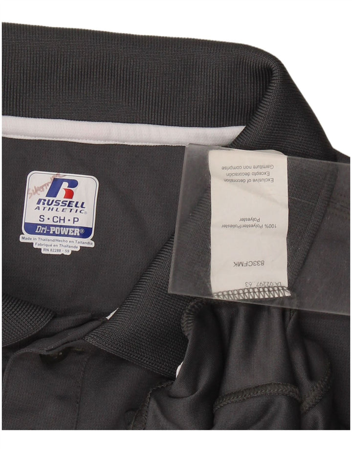 Russell Athletic Mens Polo Shirt Small Grey Polyester