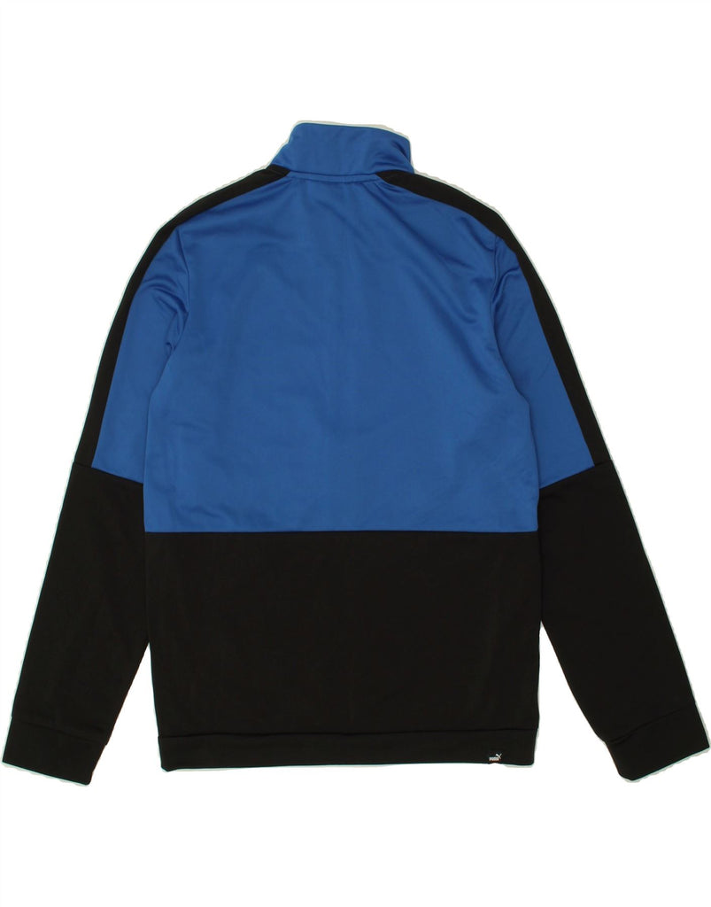 PUMA Boys Graphic Tracksuit Top Jacket 13-14 Years Blue Colourblock Vintage Puma and Second-Hand Puma from Messina Hembry 