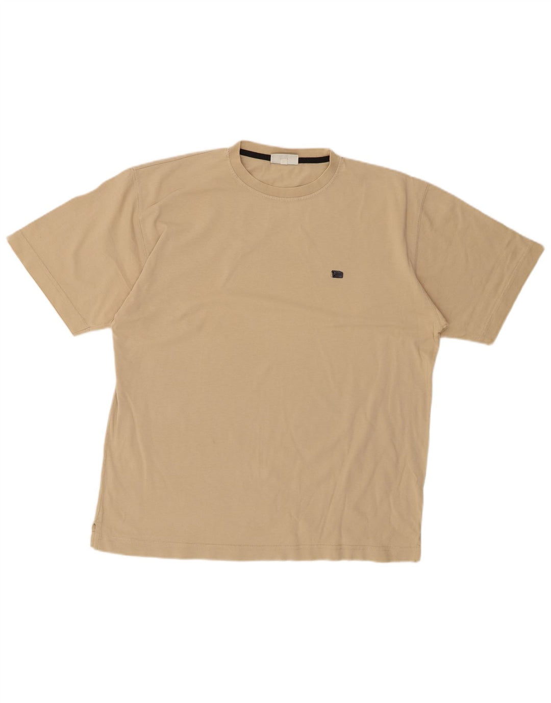 ASICS Mens T-Shirt Top XL Beige Cotton