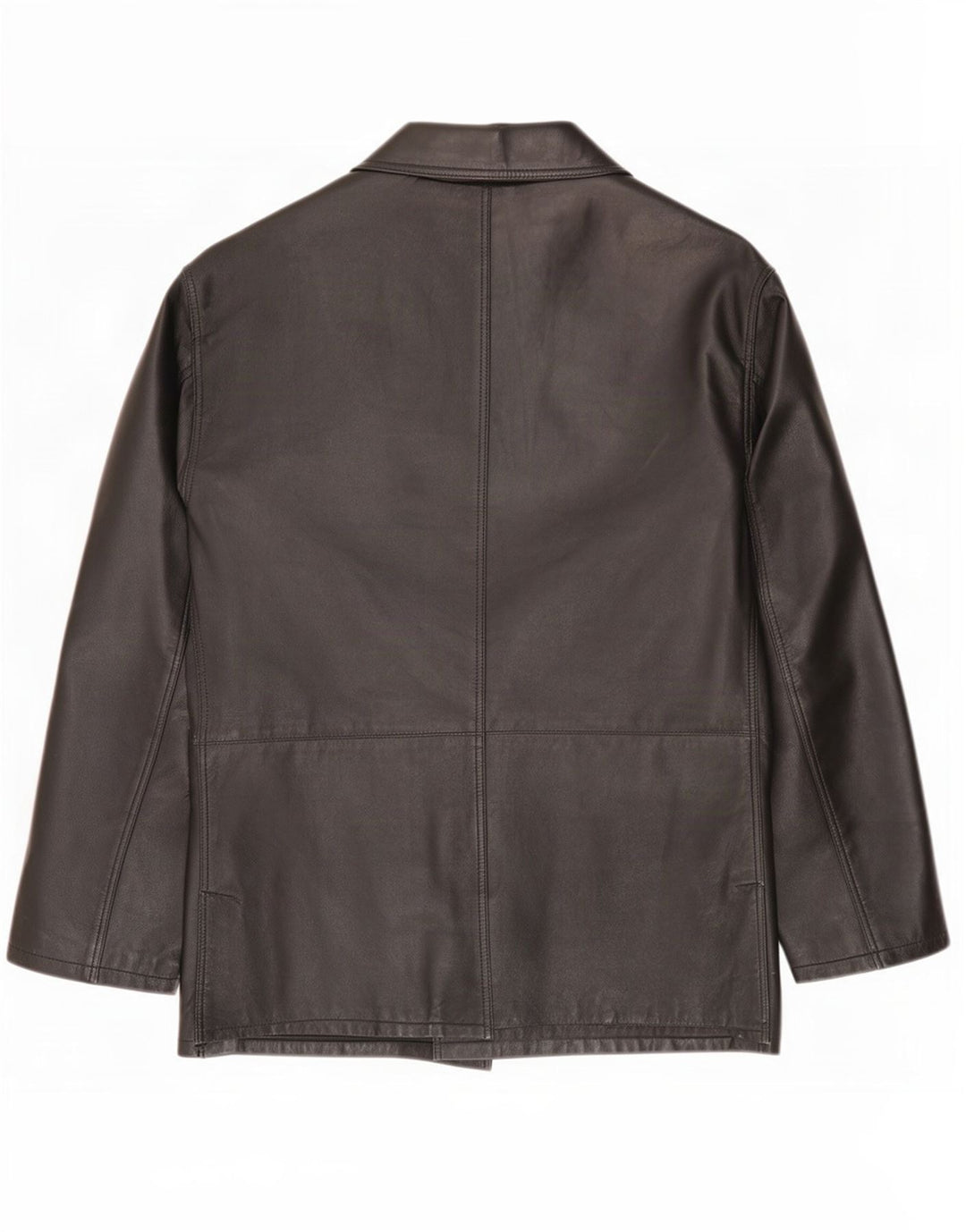 Morelli Mens Leather Coat IT 56 3XL Black