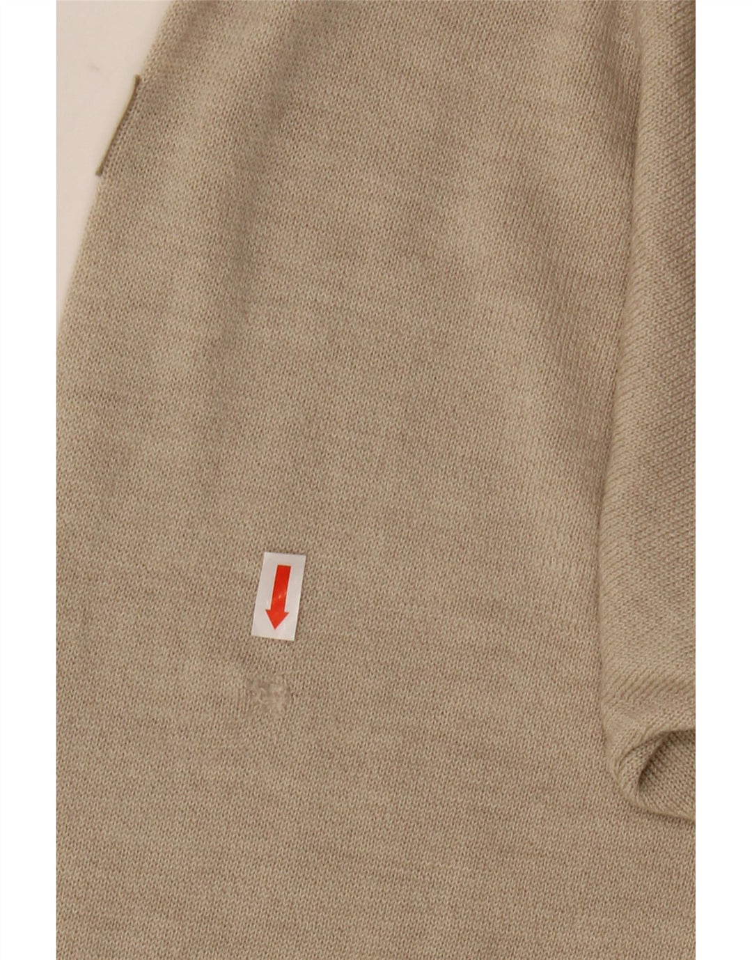 Marz Mens V-Neck Jumper Sweater IT 48 Medium Beige Wool