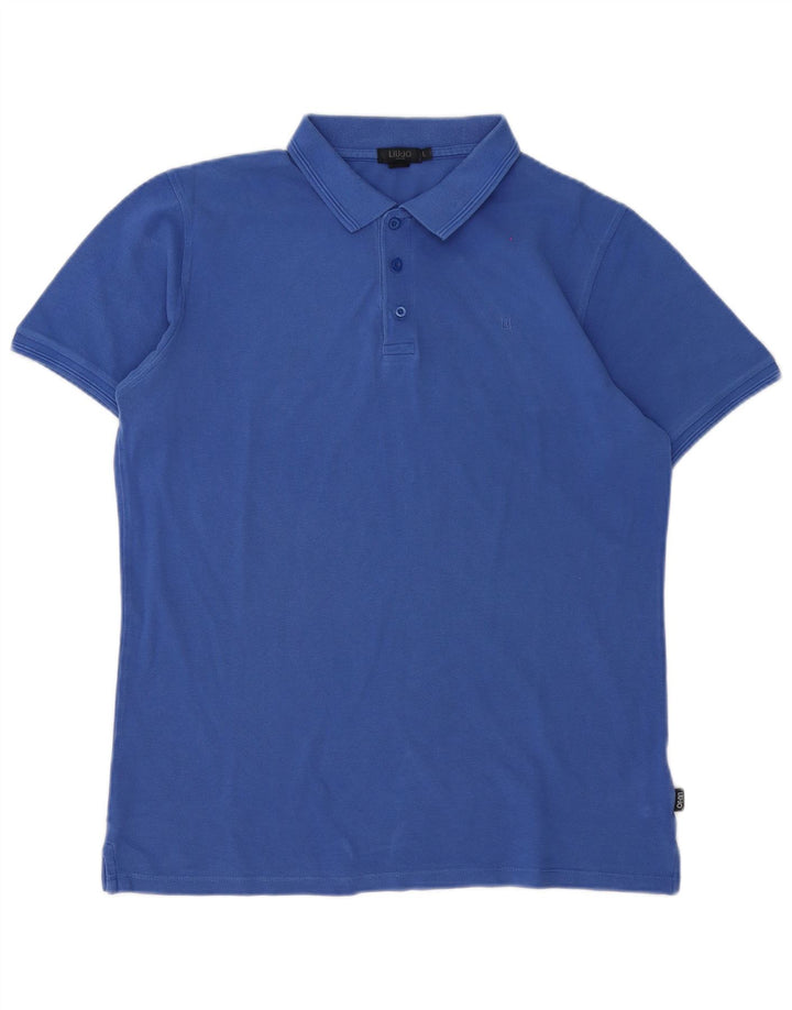 Liu Jo Mens Polo Shirt Large Blue Cotton