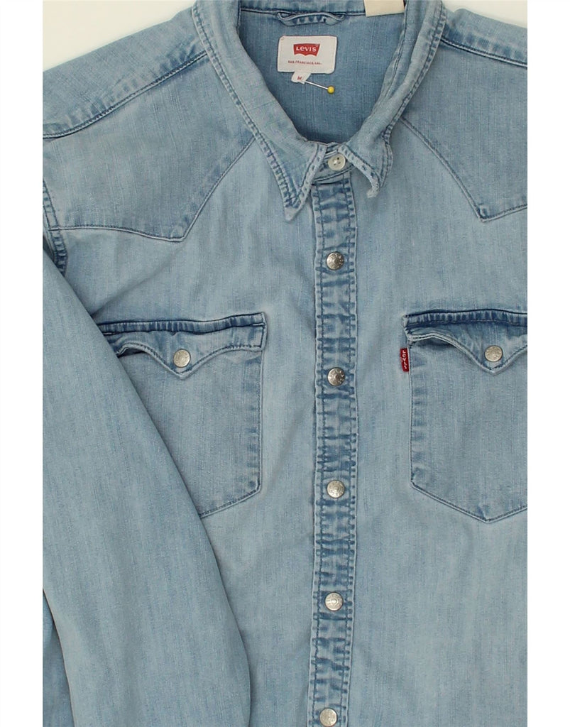 LEVI'S Mens Denim Shirt Medium Blue Cotton | Vintage Levi's | Thrift | Second-Hand Levi's | Used Clothing | Messina Hembry 