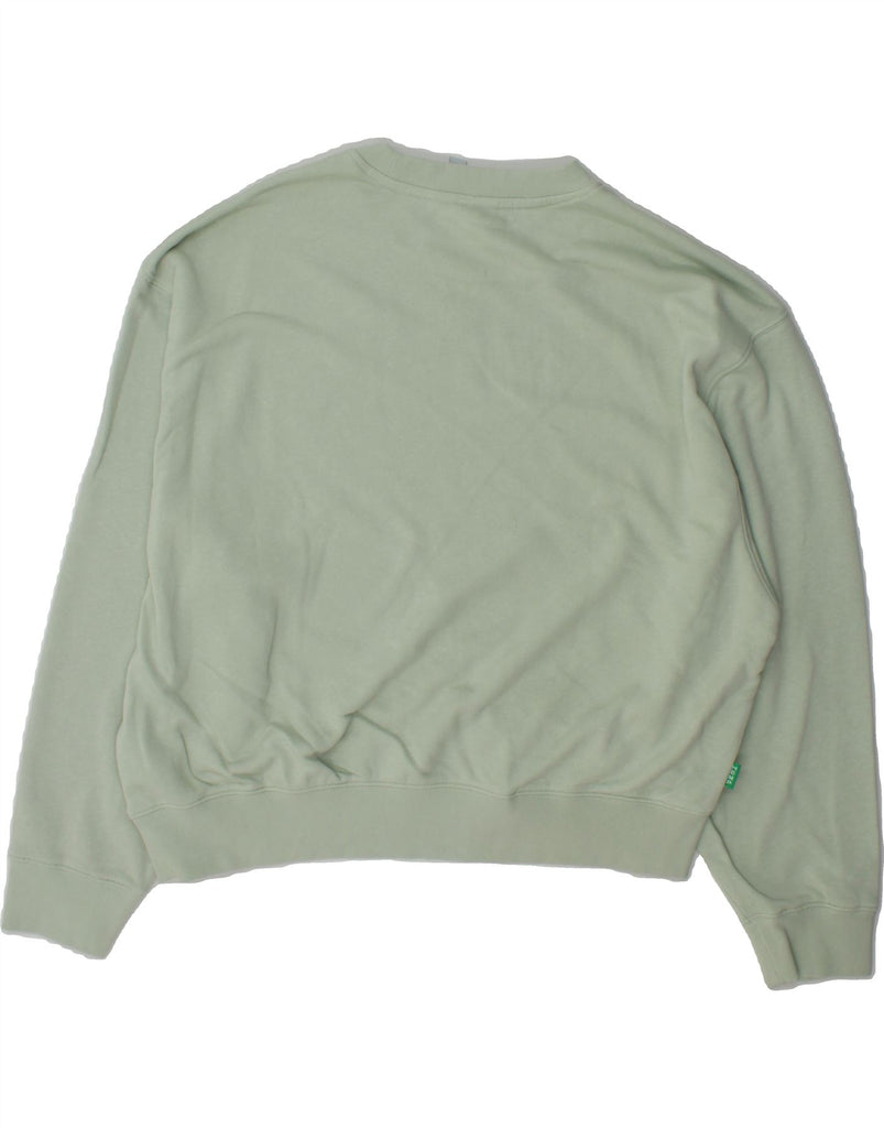 ADIDAS Womens Oversized Sweatshirt Jumper UK 8/10 Small Green Cotton Vintage Adidas and Second-Hand Adidas from Messina Hembry 