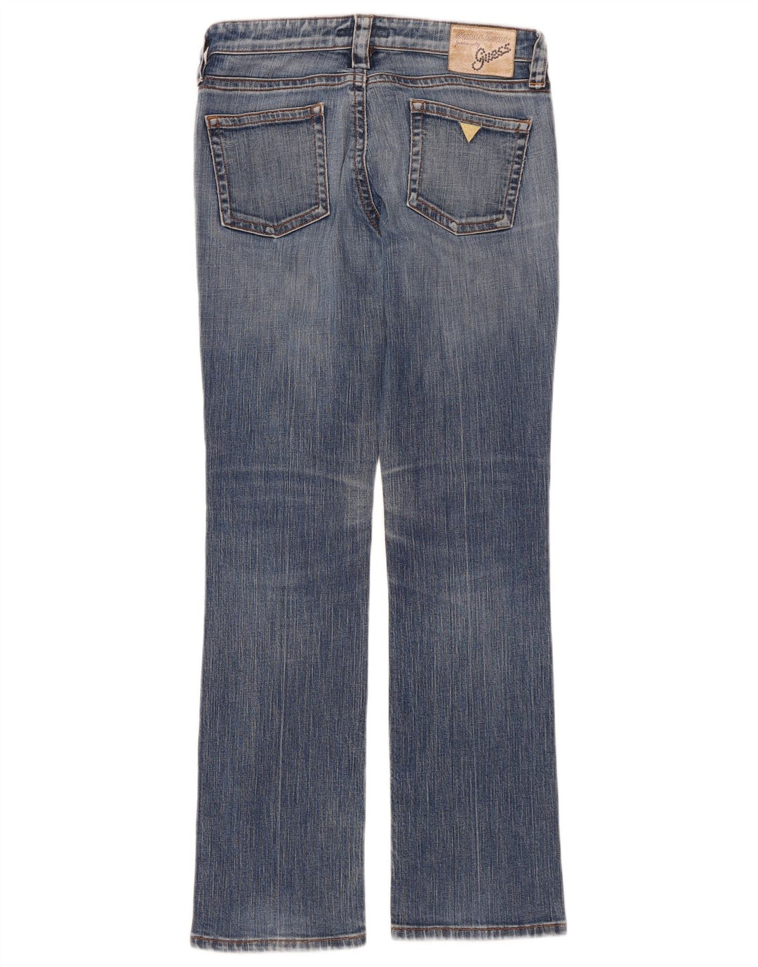 GUESS Womens Straight Jeans W29 L30 Blue Cotton