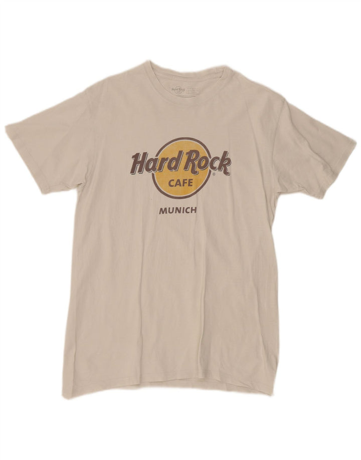 Hard Rock Cafe Mens Munich Graphic T-Shirt Top Medium White Cotton