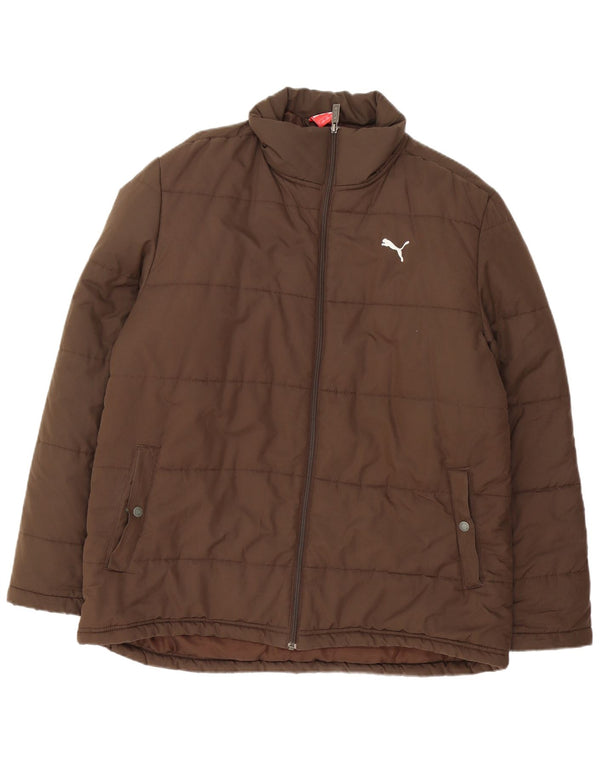 Puma Mens Padded Jacket UK 40 Large Brown