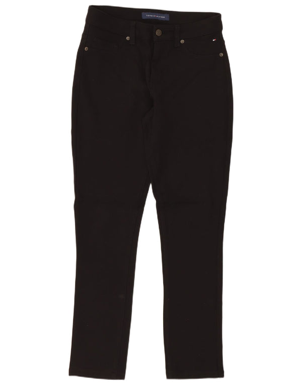 Tommy Hilfiger Womens Slim Casual Trousers US 8 Medium W30 L27 Black