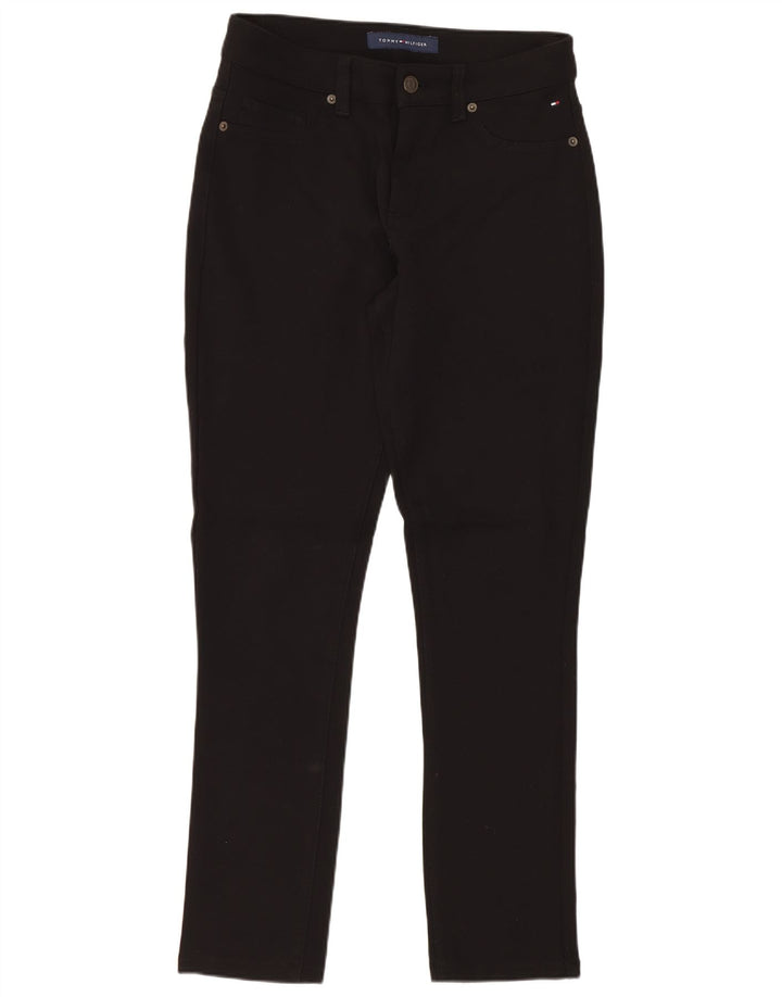 Tommy Hilfiger Womens Slim Casual Trousers US 8 Medium W30 L27 Black