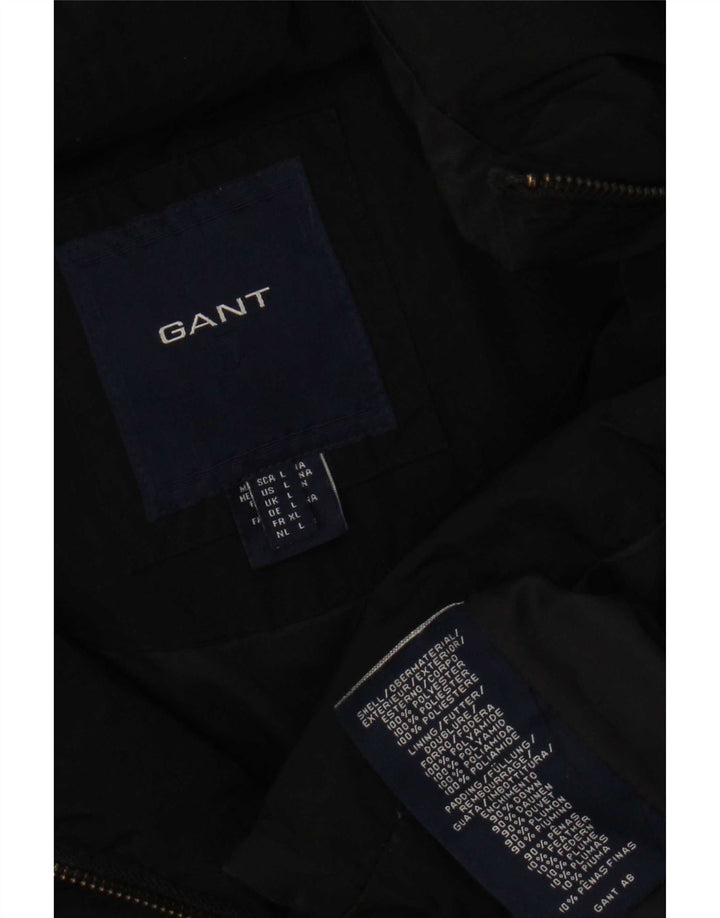 Gant Womens Hooded Padded Coat UK 16 Large Black Polyester